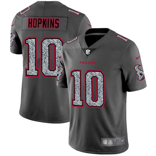 Men Houston Texans #10 Hopkins Nike Teams Gray Fashion Static Limited NFL Jerseys->kansas city chiefs->NFL Jersey